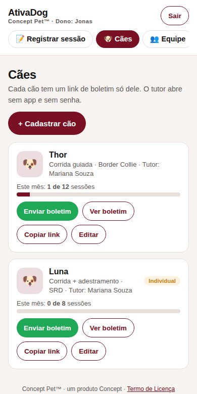 Lista de cães com link do boletim